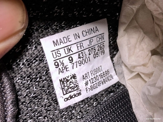 (Reflective) Boost - Static Black 350 V2 Adidas Yeezy FU9007 0712